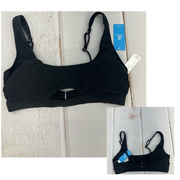 Bikini Top Women Bathing Suits Square Neck Cutout Adjustable Straps Back Hook - Picture 14 of 14